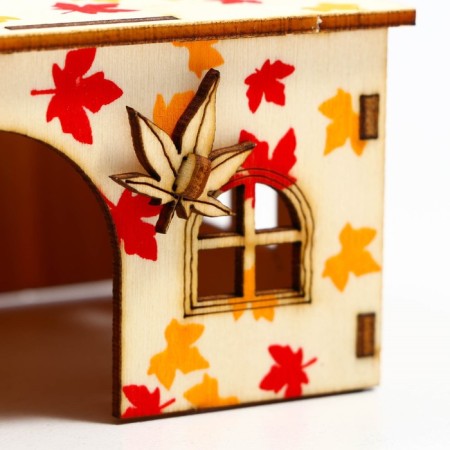 House for rodents, 9 x 8.2 x 5.3 cm, plywood-3