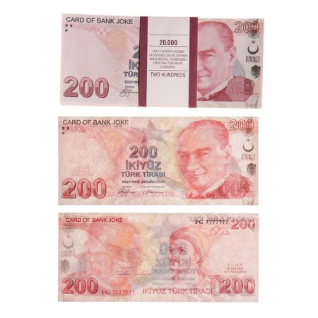 Pack of bills 200 Turkish lire