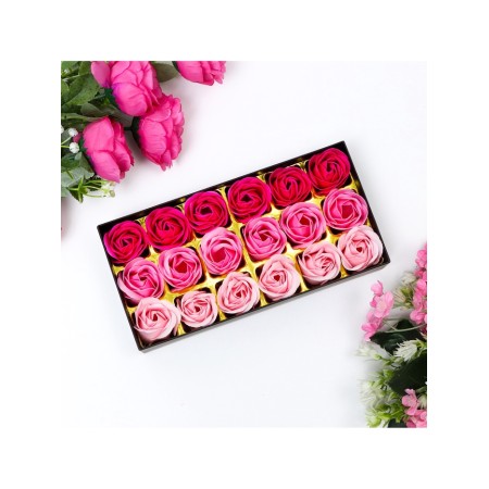 Soap roses, colored shades, set of 18 pcs.-9