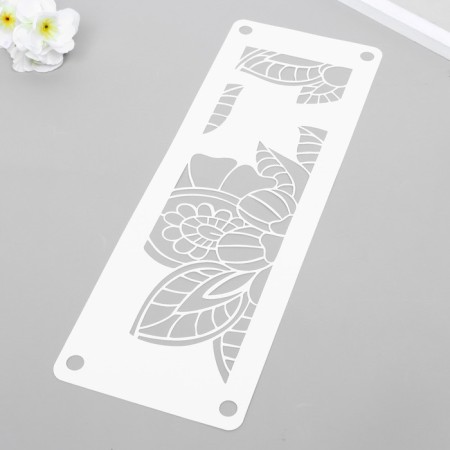 Stencil of stencil "Flower pattern" 11x32 cm-1