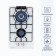 Hon surface Delvento V30H20C001, gas, 2 burners, white