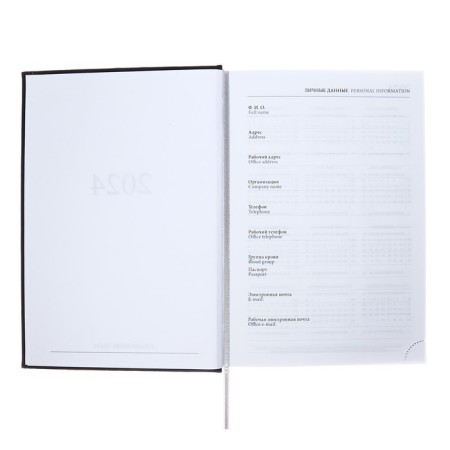 Dated 2024 diary a5 168 sheets of Nebraska, black-3