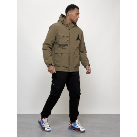 Sports male jacket, size 52, dark beige color-2