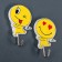 Hooks self -adhesive "running smiley", 2 pcs, drawing mix