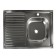 Kitchen sink "Vladix", invoice, without siphon, 80x60 cm, right, stainless steel 0.4 mm