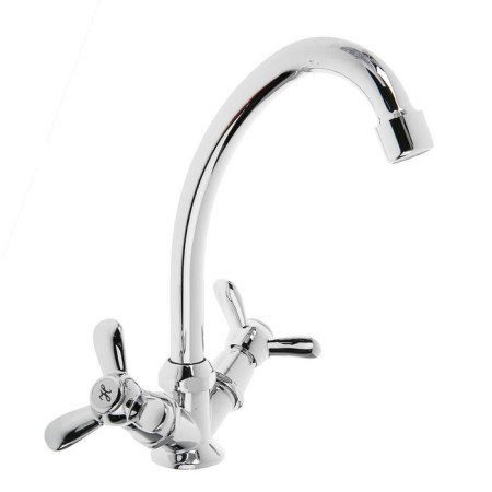Accoona A5679 kitchen mixer, two -wound, silumin, chrome