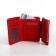 Women's wallet on magnet, red color