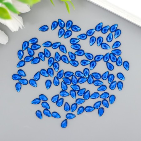 Decor for creativity Plastic "Rhinestones. Drive. Indigo" set of 100 pcs 0.6x0.4 cm-1