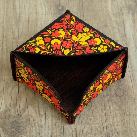 Wooden napkin "Black Khokhloma", color-4