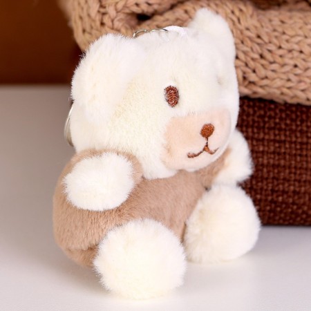 Soft toy "Bear" on the key fob, 10 cm, color mix-1