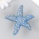 Hand -on -hand Cast iron "Marine star" Blue with a patina 6.6x7.4 cm