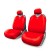 AutoProfi R-1 Sport Plus R-402PF RD, front row, closed seat, polyester, 4 objects, red color red