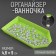 Organizer-lobby for beads and rhinestones, 4.8 × 9 cm, green color