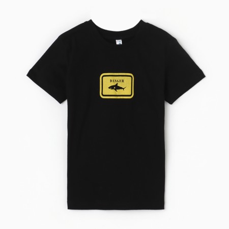 T -shirt for a boy, black/helicopter, height 134