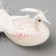 Fluffy on the clothespin "Dove with a high crest and in sparkles" White 7x5x28 cm