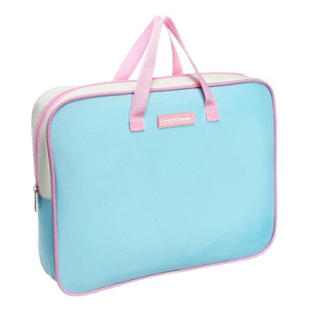 Folder with handles Textile A4, 360 x 290 x 70 mm, Erich Krause Pastel Light Blue, Pastel/Blue, 54678-1