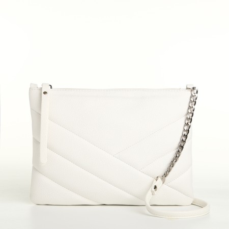 Women's bag with lightning, white color