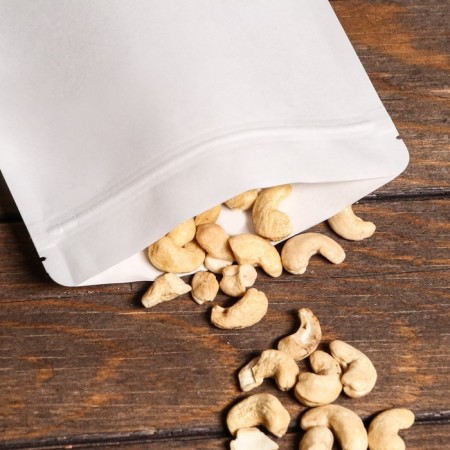 Zip-Lock package Kraft, white, with a rectangular window 30 x 40 cm-4