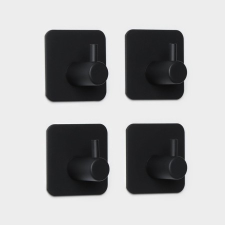 Self -adhesive hooks for the bathroom stalls Stölz, 4 pcs, black color-1