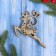 Christmas tree decoration "Running shine" 13x11 cm, gold