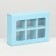 Box for sweets 6 pcs, mint, 13.7 x 9.85 x 3.86 cm