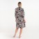 Women's bathrobe Ethel "Leopard" sleeve 3/4, size 50-52, waffle 200g/m2, 100% cotton