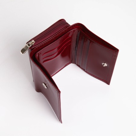 Women's wallet with lightning, burgundy color-4