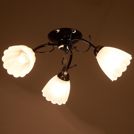 Chandelier 53512/3an wt, 3x40W E27, black chrome color-2