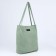 Shopper without fastening, green color
