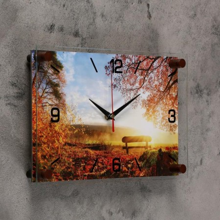 Wall clock: nature, "sunny day", 20 x 30 cm-3