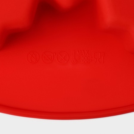 Silicone form for baking the shade "Snowflake", 23 × 3.5 cm, red color-9