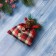 Jewelry decoration "New Year's bag in a cage" 12.5x8.5 cm, red