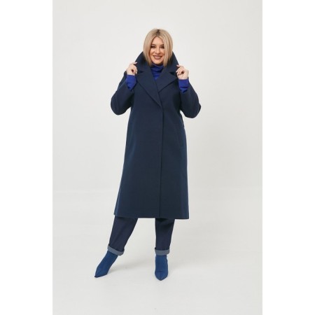 Female coat, size 56, blue color-1
