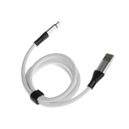 Type -C cable - USB, 5 A, TPE braid, thickened, 1 meter, white-2