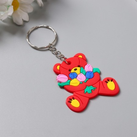 Trick Rubber "Bear with tulips" 4.6x4.2 cm-1