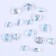Decorative pebbles for creativity, set of 15 pcs., Transparent color, stones - from 6 to 14 mm