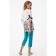 Female trousers, size 42, turquoise color