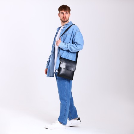 Male bag, black color-4
