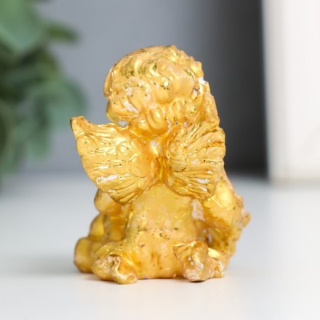 Souvenir Polystone "Angel with Heart" Gold Mix 4.5x4.5x5.7 cm-3