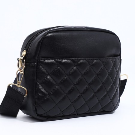 Bag Cross-Bodi with a zipper, black color-4