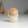 Polystone souvenir "Snowman in a golden knitted cap, with wings" 6x4x7.5 cm