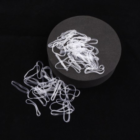 Hair silicone gum, set, d = 2 cm, 100 g, transparent color