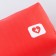 Patch of artificial leather "heart", 14*10*5 cm, red color
