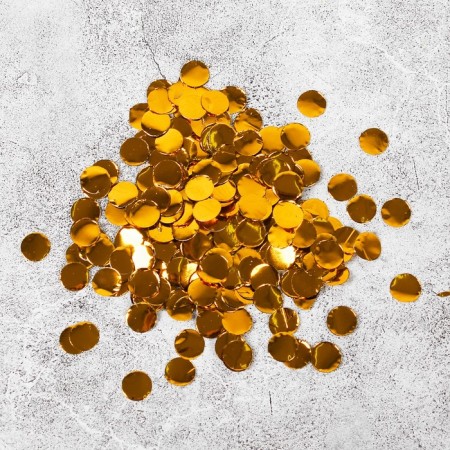 Filler for the ball "Confetti Circle", 1 cm, foil, gold color, 500 g