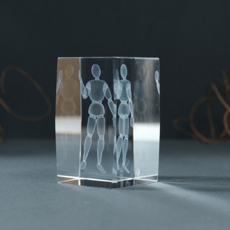 Souvenir glass rectangle "Schanter" 5x5x8 cm-3