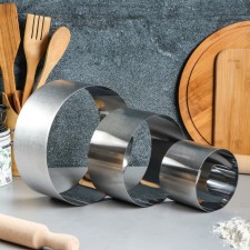 A set of baking forms and calculation 