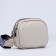 Cross-Body bag on zippers, external pocket, beige color