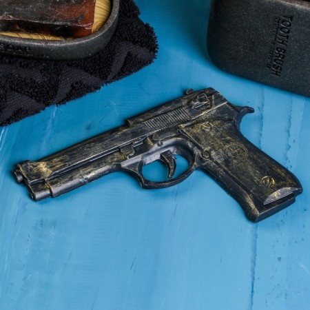 Figure soap "Pistol" Black Gold, 80g