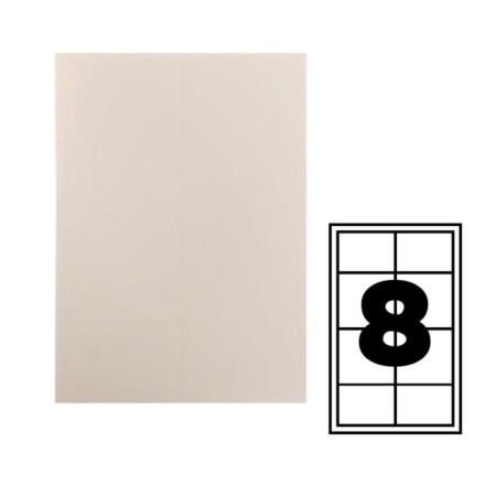 A4 labels are self -adhesive 50 sheets, 80 g/m, on a sheet 8 labels, size: 105 x 74 mm, white, matte-2