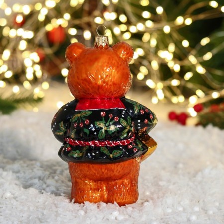 Christmas decoration "Bear with a balalaika" 15 cm, mix-1